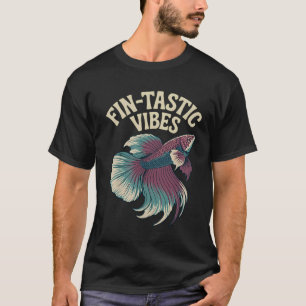 Fin-tastische Vibes Betta Fisch Vintage Siamesisch T-Shirt