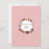 Fina Invitación de Quinceañera con Flores en Rosa Einladung (Rückseite)