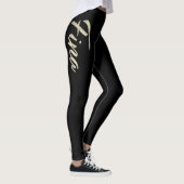 Fina white gold Handwriting Hose Leggings (Rechts)
