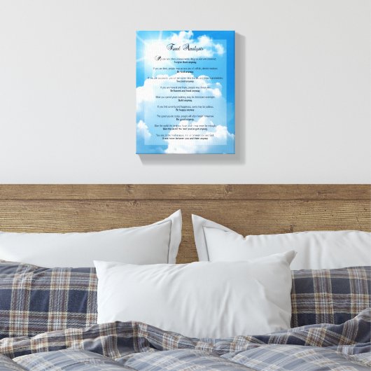 Final Analysis: "Do It Anyway" Leinwanddruck (Insitu (Schlafzimmer))