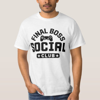 Final Boss Social Club Gaming Controller T Shirt