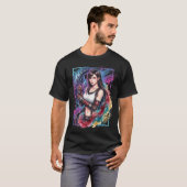 Final Fantasy VII Tifa Lockhart schwarzer Rock Sti T-Shirt (Vorne ganz)