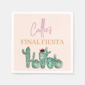 Final Fiesta Bachelorette Cocktail Napkin Serviette (Vorderseite)