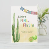 Final Fiesta Bachelorette Einladung (Stehend Vorderseite)