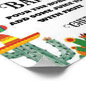 Final Fiesta Bachelorette Mimosa Bar Table Sign Poster (Ecke)