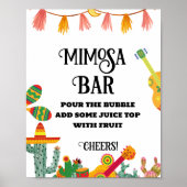 Final Fiesta Bachelorette Mimosa Bar Table Sign Poster (Vorne)