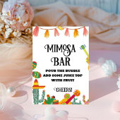 Final Fiesta Bachelorette Mimosa Bar Table Sign Sockelschild