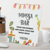 Final Fiesta Bachelorette Mimosa Bar Table Sign Sockelschild (In Situ)