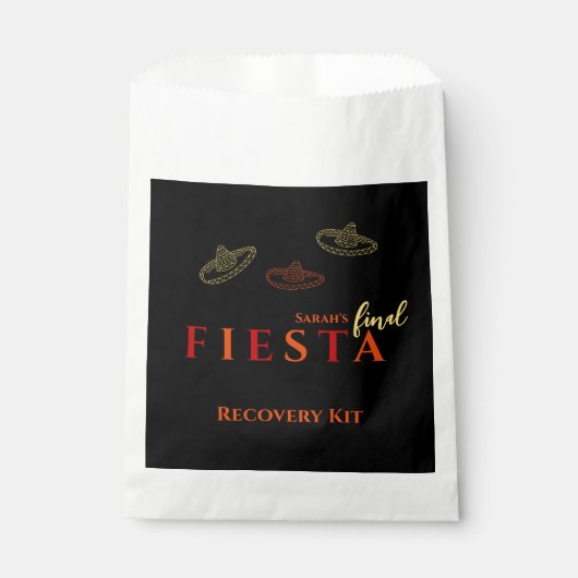 Final Fiesta Bachelorette Party Recovery Kit Geschenktütchen (Vorderseite)