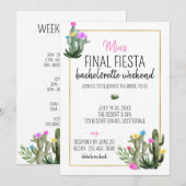 Final Fiesta Bachelorette Weekend Einladung (Vorne/Hinten)