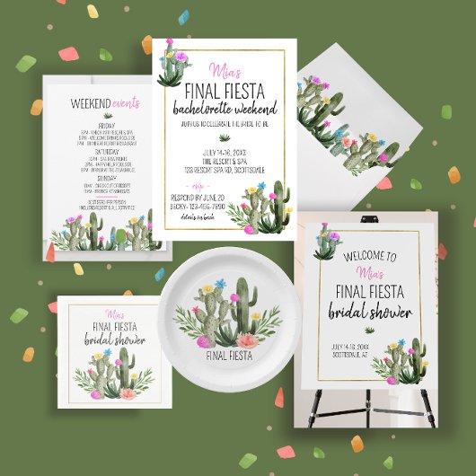 Final Fiesta Bachelorette Weekend Einladung