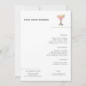 Final Fiesta Bachelorette Weekend Invitation Einladung (Rückseite)