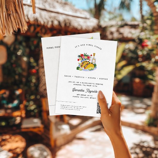 Final Fiesta Bachelorette Weekend Invitation Einladung