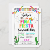 Final Fiesta Bachelorette Weekend Party Itinerary Einladung (Vorderseite)