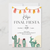 Final Fiesta Bridal/Junggeselinnen-Abschied Einlad Einladung (Vorderseite)