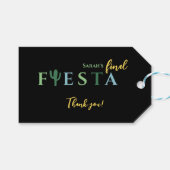 Final Fiesta Cactus Mexican Bachelorette Thank You Geschenkanhänger (Vorderseite (Horizontal))