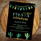 Final Fiesta Cactus Vibrant Bachelorette Party Einladung