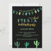 Final Fiesta Cactus Vibrant Bachelorette Party Einladung (Vorderseite)
