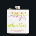 Final Fiesta Favor Tequila Junggeselinnen-Abschied Flachmann<br><div class="desc">Eine Tequila, zwei Tequila, drei Tequila... Boden! Feiern Sie Ihre Braut mit einem Finale Fiesta! Dieser lustige Gefallen hat moderne Typografie mit Neonfarben auf einem weißen Hintergrund, um das Party zu starten! Lassen Sie die Fiesta ausklingen, indem Sie allen ihren eigenen Kolben geben, um aus dem Glas zu trinken! Alle...</div>