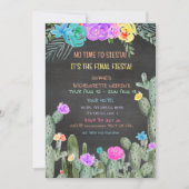 Final Fiesta Itinerary Bachelorette Party Einladung (Vorderseite)