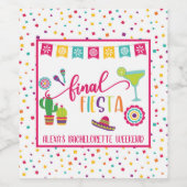 Final Fiesta Junggeselinnen-Abschied (WH) Weinetik Weinetikett (Einzelnes Label)
