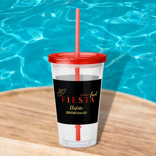 Final Fiesta Mexican Bachelorette Party Acryltrinkbecher