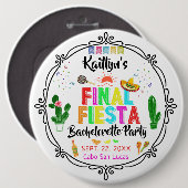 Final Fiesta Mexicana Bachelorette Party Button (Vorne & Hinten)