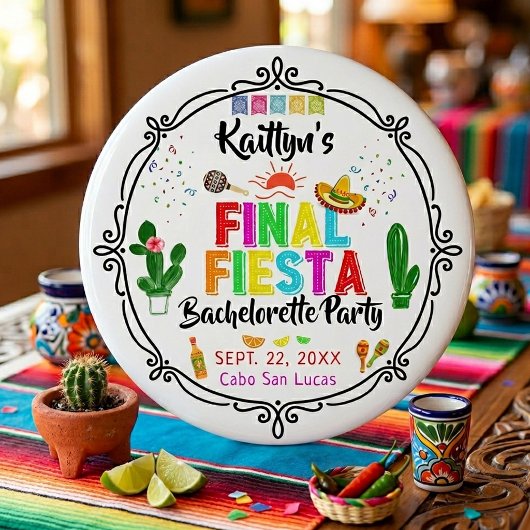 Final Fiesta Mexicana Bachelorette Party Button