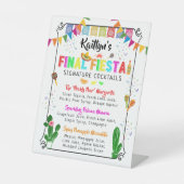 Final Fiesta Mexicana Bachelorette Party Cocktail Sockelschild (Vorderseite)