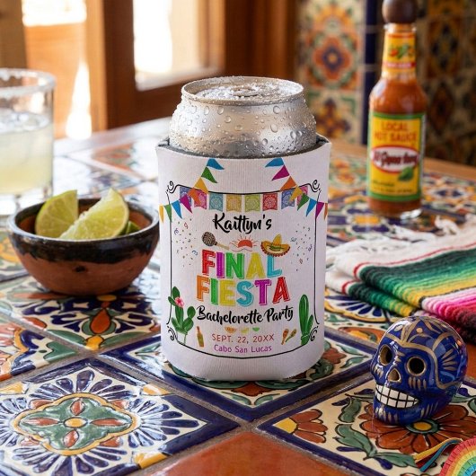 Final Fiesta Mexicana Bachelorette Party Favor Dosenkühler
