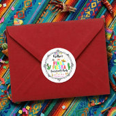 Final Fiesta Mexicana Bachelorette Party Favor Runder Aufkleber