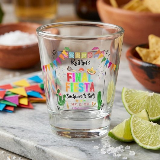 Final Fiesta Mexicana Bachelorette Party Favor Schnapsglas
