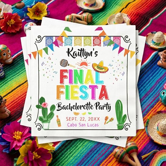 Final Fiesta Mexicana Bachelorette Party Serviette