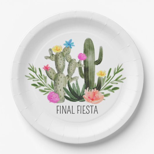 Final Fiesta Party Paper Plates Pappteller (Vorderseite)