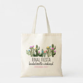 Final Fiesta Personalized Bachelorette Party Tragetasche (Rückseite)