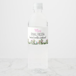 Final Fiesta Personalized Water Bottle Label Wasserflaschenetikett