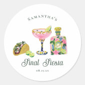 Final Fiesta Sticker | Bachelorette Favor (Vorderseite)