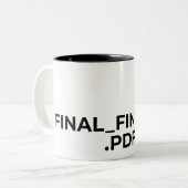 Final Final V2 PDF Funny Graphic Designer Mug Zweifarbige Tasse (Vorderseite Links)