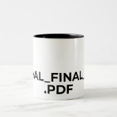 Final Final V2 PDF Funny Graphic Designer Mug Zweifarbige Tasse (Mittel)