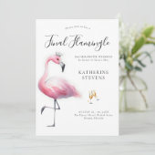 Final Flamingle Fun Junggeselinnen-Abschied Itiner Einladung (Stehend Vorderseite)