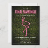 Final Flamingle Junggeselinnen-Abschied Weekend Einladung (Vorderseite)