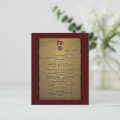 Final Menu RMS Titanic (Stehend Vorderseite)