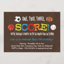 Final Score Sport Geburtstagsparty Einladung