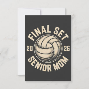 Final Set Senior Mama 2026 Abschluss Volleyball Dankeskarte