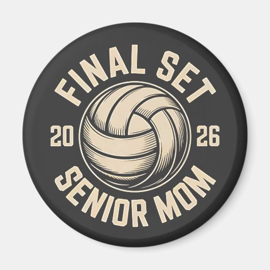 Final Set Senior Mama 2026 Abschluss Volleyball Magnet (Vorne)