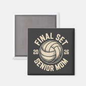 Final Set Senior Mama 2026 Abschluss Volleyball Magnet (Vorderseite/Rückseite)