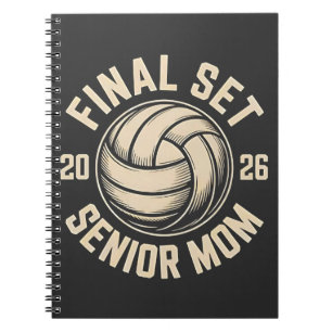 Final Set Senior Mama 2026 Abschluss Volleyball Notizblock