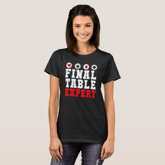 Final Table Expert Game Playing Cards Poker T-Shirt (Vorne ganz)