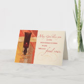 Final Vows Nun Gratulationen an Red Candle Karte (Vorderseite)