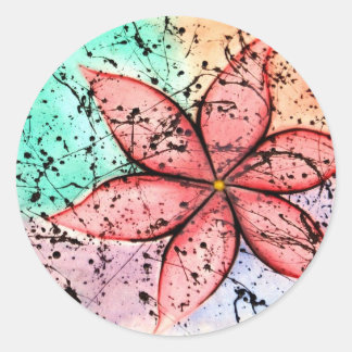 Finalblume Runder Aufkleber